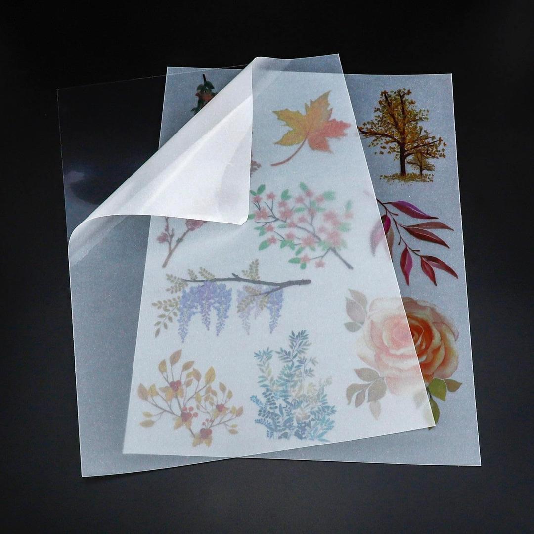 Printable Vellum Sticker Paper for Inkjet & Laser Printer - 25 Sheets 8.5"x11" Full Sheet - Translucent Frosted Matte, Aesthetic Tracing Paper for Scrapbooking, Planners, Bullet Journal, DIY Crafts
