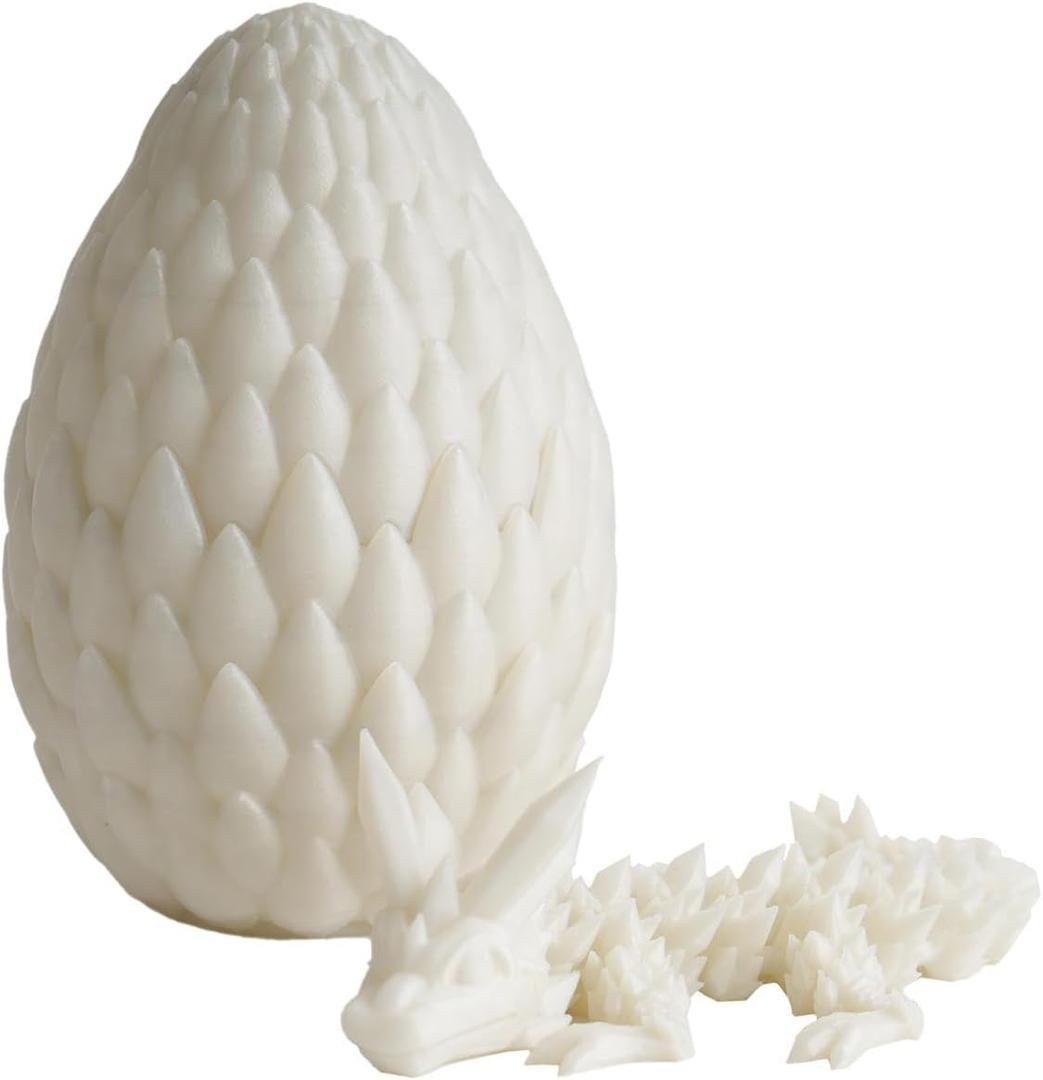 ELGADO 3D Printed Dragon Egg, Dragon Decoration, Dragon Living Room Decoration, Dinosaur Egg Toy, Surprise Egg (Candy Color, 12 in)