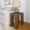 Plank+Beam Modern Rectangular Side Table, Slim Side Table for Living Room, Narrow Nightstand for Small Spaces, Wood End Table for Bedroom, Pecan Wirebrush