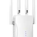 2026 WiFi Extender Signal Booster - 2.4GHz 300Mbps WiFi Booster for Home, Covers Up to 9999 Sq. Ft, Easy Setup, Ethernet Port & Access Point, Stable Internet Performance with 60+ Devices (White)