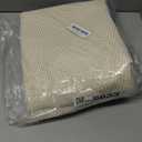 Non-Slip Rug Pad Gripper Round 6 Feet, Anti Skid Mat for Under Area Rugs, Keeps Rugs in Position and Safe, Thick Cushioned Carpet Pad for Hardwood Floors Protection (White)