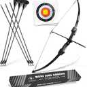 BOWRILLA Bow and Arrow for Kids | Beginners Archery Set with 6 Arrows, Ideal for Kids & Teens 8 to 15 Years | 3-Piece Take-Down Recurve Youth Bow and Arrow Set, Perfect for Left & Right Handers