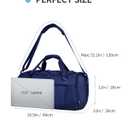 Sportsnew Gym Bag for Women with Shoe Compartment Wet Pocket and Yoga Mat Holder,Mens Duffel Bag for Travel with Laptop Compartment,Weekender Overnight Carry On Bag for Men(Blue Patent Pending)