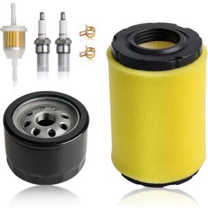 Tune Up & Oil Change Kit for John Deere 100 Series Tractor, Fits D105 D110 D125 D130 D140 E100 E140 S130 S140 Z315e Z335e, Maintenance Kit, Includes AM125424 Oil Filter & MIU14395 Air Filter