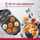Holstein Housewares Non-Stick 6-Section Multi-Food Maker - Arepas, Mini Pancakes, Corncakes and More - Black,12 Inch