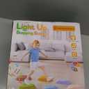 Rechargeable Stepping Stones for Kids, 6pcs Music and Light Up Non-Slip Balance Sensory Toys for Toddler, Kids Indoor and Outdoor Play Equipment, Birthday Gifts Toys for 2 3 4 5+ Year Old Kids (Rainbow)