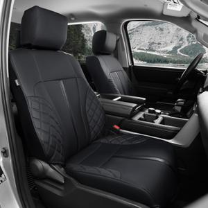 for Toyota Tundra Seat Covers 2022 2023 2024 2025 2026, 2026 Toyota Tundra Accessories 2022-2024 2025 2026 Crewmax/Double Cab (SR/SR5), Black, Full Set