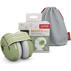 Alpine Muffy Baby Ear Protection for Babies and Toddlers up to 36 Months - CE & ANSI Certified - Noise Reduction Earmuffs - Comfortable Baby Headphones Against Hearing Damage & Improves Sleep - Green