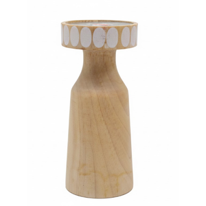 8 IN Wood Candel Holder