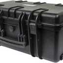 Monoprice Weatherproof Hard Case - 22 x 14 x 10 Inches, With Wheels and Customizable Foam, Shockproof, IP67, Ultraviolet And Impact Resistant Material, Black - Pure Outdoor Collection