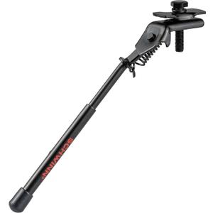 Schwinn Adjustable Kickstand, Black, Fits 16" - 24" Bikes, Durable Steel, Adjustable Height, Easy Installation, End Cap, Top Plate and Bolt Included, Kickstand for Adult Bike
