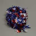 4th of July Red White Blue Star Tinsel Garland - 33 Ft Memorial Day Patriotic Decoration Independence Day Metallic Tree Garland Glitter Tinsel Hanging Twist for Veterans Day Decor