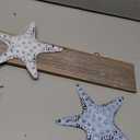 22" Wooden Rustic Starfish Nautical Coat Hook Bathroom Towel Hanger Hanging Plaque for Garden Indoor Outdoor Coat Rack Kitchen Coastal wall Decor