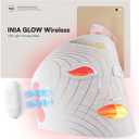 INIA Red Light Therapy Mask for Face, Glow Wireless LED Face Mask Light Therapy with Near-Infrared Red Light (NIR), Rechargeable and Ergonomic Design for Home & Travel