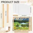 3 Set 16x20 Inch DIY Wood Canvas Frame Kit Wooden Stretcher Bars with Painting Canvas Removable Lightweight Stretcher Frames for Oil Painting Canvas Art Diamond Embroidery Stitch Supplies