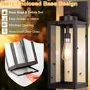 20" Large Dusk to Dawn Outdoor Wall Lantern with Closed Bottom - Oil Rubbed Bronze Outdoor Porch Lantern Wall Mounted, Waterproof Modern Outside Wall Sconce Coach Lamp for House, E26, 2 Packs, 2 Packs-20IN