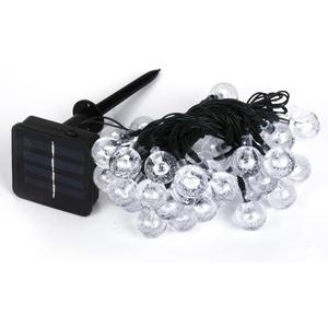 NAACOO Solar String Lights Outdoor 40Ft Waterproof Fairy Lights with 8Modes,Solar Powered Crystal Globe Lights for Garden Fence Patio Home Party Christmas Decoration (White)