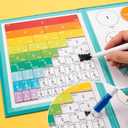 2 x Magnetic Fraction Demonstration Book, 102Pcs Magnetic Fraction Tiles & Fraction Circles Set, Fraction Manipulatives, Math Manipulatives for Elementary School, Learning Building Block Set (Zebra)