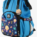 Uni Baby Diaper Bag, Mommy and Baby Stuff Backpack with Fun Prints, Pink and Black (Blue)