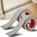 Blulu 2 Pcs 0.7" Rise Threshold Ramps for Doorways Self Adhesive Rubber Ramps for Door Adjustable Cuttable Rubber Door Threshold Ramp for Wheelchair Stroller Scooter (Grey, 39 '' L x 2.76'' W) (Gray)