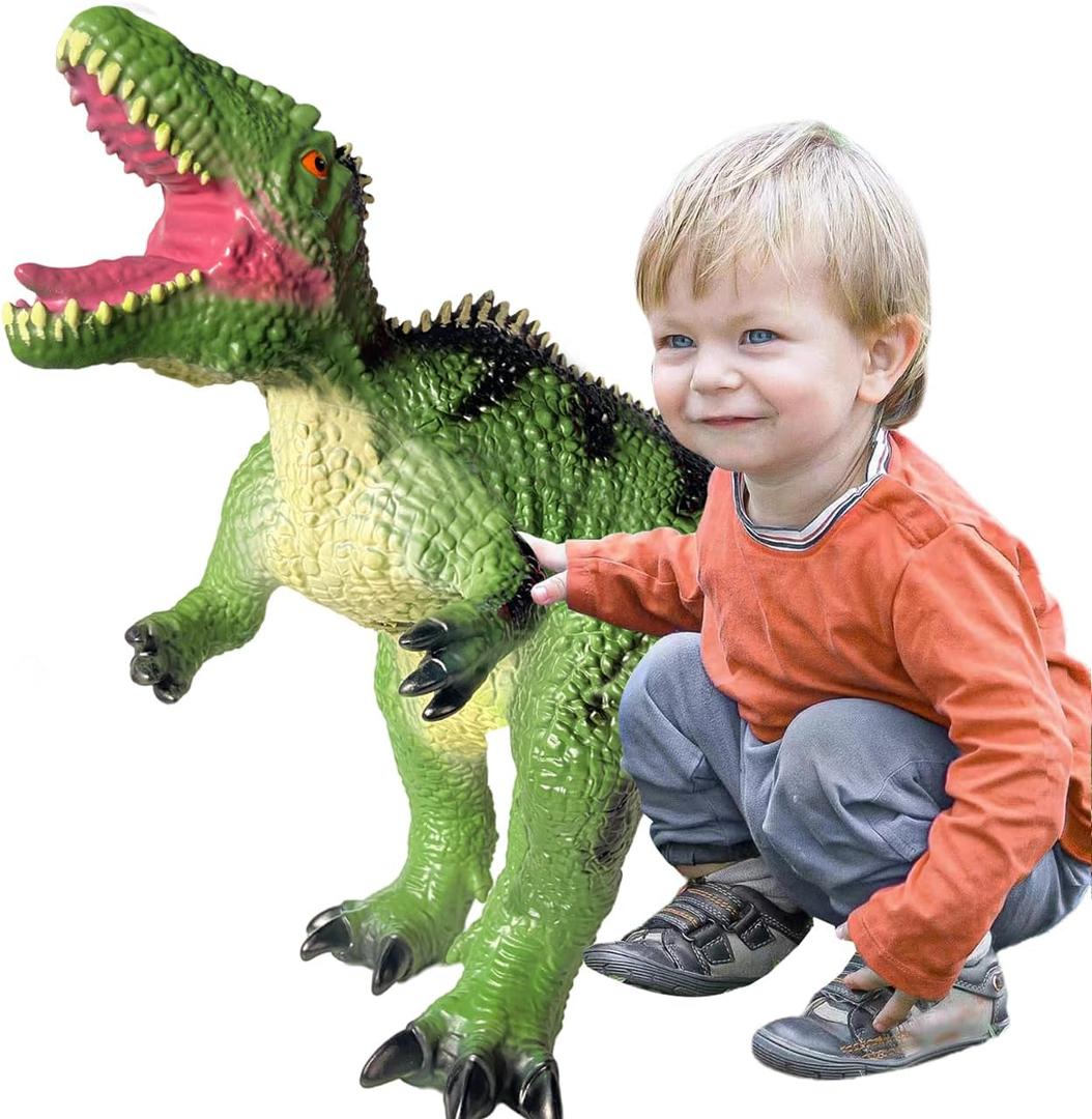 YONGJULE Big Dinosaur Toys for Boys, 29 inch Large Giganotosaurus Toys, Giant Inflatable Dinosaur Toys for Kids 3-5, Toddler Jumbo Dinosaur Birthday Gifts, Dinosaur Party Favors
