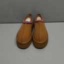 Women's Platform Fuzzy Cozy Slippers Genuine Suede Water Resistant Winter Platform Mini Boots with Memory Foam and Faux Fur Lining Comfy Fuzzy Clogs (7.5, Brown)