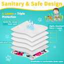 Washable Dog Diapers Female 3 Pack Reusable Premium Highly Absorbent Doggie Diapers, Flexible Puppy Diapers, Durable Leak-Proof Leopard Dog Diapers for Period Heat Incontinence Puppy Training, M