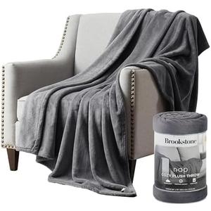 Nap Plush Throw Blanket for Couch | Warm & Super Soft Blanket with Unmatched Heavy, Dense, and Ultra-Comfy Throw | Luxurious Drape, Cozying Up on a Sofa, Chair | Silver 60x70