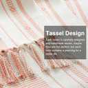 3 x OTOSTAR Pink Table Runner 13x72 Inches Boho Rustic Table Runner with Tassels Farmhouse Kitchen Dining Macrame Table Decoration for Christmas Home Wedding Party Birthday Holiday Decor (Pink)