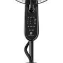 HydroBreeze Standing Oscillating Misting Fan Oscillating Cooling Pedestal Fan with Remote Control, Up Fan 7.5 Hour Timer, 3-Speed and 3.38 Quart Water Tank, 16-inch AC Motor, Black