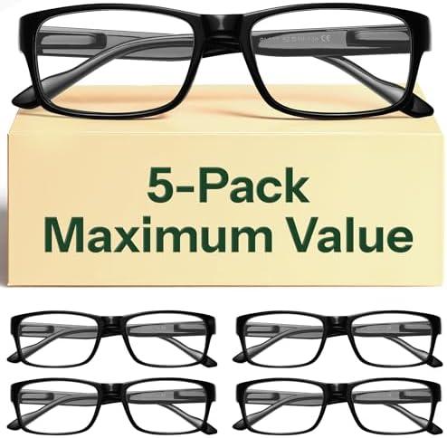 Gaoye 4.0 Professional Reading Glasses for All Day - Computer Readers with Blue Light Protection - Value Pack