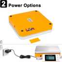Fuzion Shipping Scale - Digital Postal Scale 110LB x 0.1oz, Large LCD Display, 5 Units, Scale for Packages, Postage - Dual Power Supply (Batteries & Adapter)