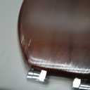 Angel Shield Elongated Wood Toilet Seat with Quiet Close,Easy Clean,Quick-Release Hinges(Elongated,Dark Walnut)