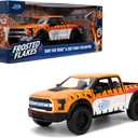 Jada 2017 Ford F150 Raptor Truck with Kellogg's Frosted Flakes Tony The Tiger Die-Cast Carwith Figure, 1:24 Collectible, Opening Doors, Rubber Tires Ages 8+ (Orange/White)