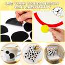 2 x Oudain 10 Sheets Dalmation Spots Adhesive Felt Pads Circles Spotty Dog Stickers Irregular Shape DIY Felt Bells for Clothes 100th Day Costume DIY Projects