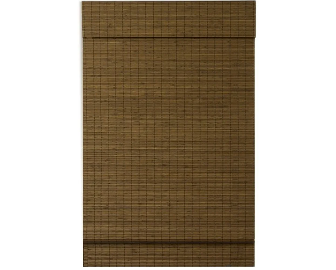 Radiance, Cordless Window Shades for a Standard Size Window Width, Maple, Cape Cod Flatweave Roman Shade with Valance, 30 Inch Width x 64 Inch Length (2216204E)