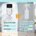 2 Pack 360 Glass Spray Bottles with Silicone Sleeve, 16 oz Empty Refillable Containers with Adjustable Spray Nozzles, Spray Bottles for Hair, Cleaning Solutions and Plants Black