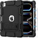 MARIWIVI Case for iPad Pro 11 Inch Case (M5 2025/ M4 2024) with Pencil Holder, Built-in Stand, Military Grade Shockproof Protective Cover for iPad Pro 11", Black