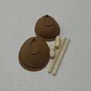 Easter Egg Silicone Mold for Chocolate, 4PCS 3D Egg Shape Molds 2 x 4inch & 2 x 6inch Large Size Non-Stick DIY Baking Candy Molds with 2 Wood Hammers for Easter Decorations, Party, Kids Gift
