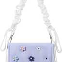 Telena DIY Customizable Crossbody Bags Snaphole Shoulder Bag for Women with DIY Charm Set (Flower Series, Blueberry Dream-1)