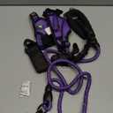 IVY&LANE No Pull Dog Harness for Small Dogs, Dog Vest Harness with Leash, Safety Belt and Storage Strap, Fully Adjustable Harness, 360 Reflective Strip, Soft Handle (Purple, XS)