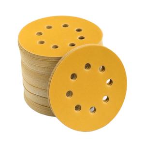 5-Inch 8-Hole Hook and Loop Sanding Discs 600-Grit Random Orbit Sandpaper, 100-Pack