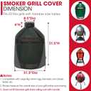 Unicook Grill Cover 31.5 Inch, Compatible with Large Big Green Egg, Kamado Joe and Pit Boss Ceramic Grills, Heavy Duty Waterproof BBQ Cover, Fade Resistant Round Smoker Protector, 31.5" Dia X 31.5" H