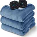 Bedsure Electric Blanket - Dual Control Heated Blanket, Fast Heating with 10 Time Settings & 10 Heat Settings, Warm Gift for Grandma, 84"x90"