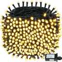 BHCLIGHT Extra-Long 165FT 500LED Christmas String Lights Outdoor/Indoor, Timer & Memory & 13 Modes, Warm White Christmas Lights Waterproof Green Wire Tree Lights for Xmas Holiday Party