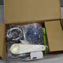 Ourokhome Rotary Cheese Grater Hand Crank, Kitchen Shredder Speed Mandolin Slicer Nut Grinder with Handle and Drum Blades for Cheese, Vegetable, Walnut, Chocolate, Potato, Carrot, 3 Blades, Dark Blue