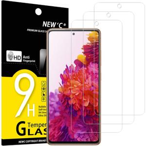 NEW'C 3 Pack Designed for Samsung Galaxy S20 FE / S20 FE 5G Screen Protector Tempered Glass, Case Friendly Scratch Resistant, Bubble-Free, Ultra Resistant (Transparent)
