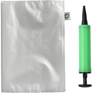 Miupoo Packaging Air Bags,Clear Plastic Inflatable Air Packaging Protector Bag with Free Pump Cushion,Air Cushion Blocking Packaging Bag,12x16 Inches,50 Pieces