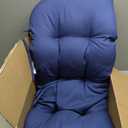 Arden Outdoor Wicker Settee Cushion, 41.5 x 18, Rain-Proof, Fade Resistant Cobalt Blue Texture