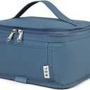 NOL Natural Organic Lifestyle Small Lunch Bag Mini Lunch Box Insulated Lunch Bag for Men/Women Leakproof Cooler Tote Bag Lightweight Nylon Waterproof Lunch Box For Work, Dusty blue (Medium(5 Liters))